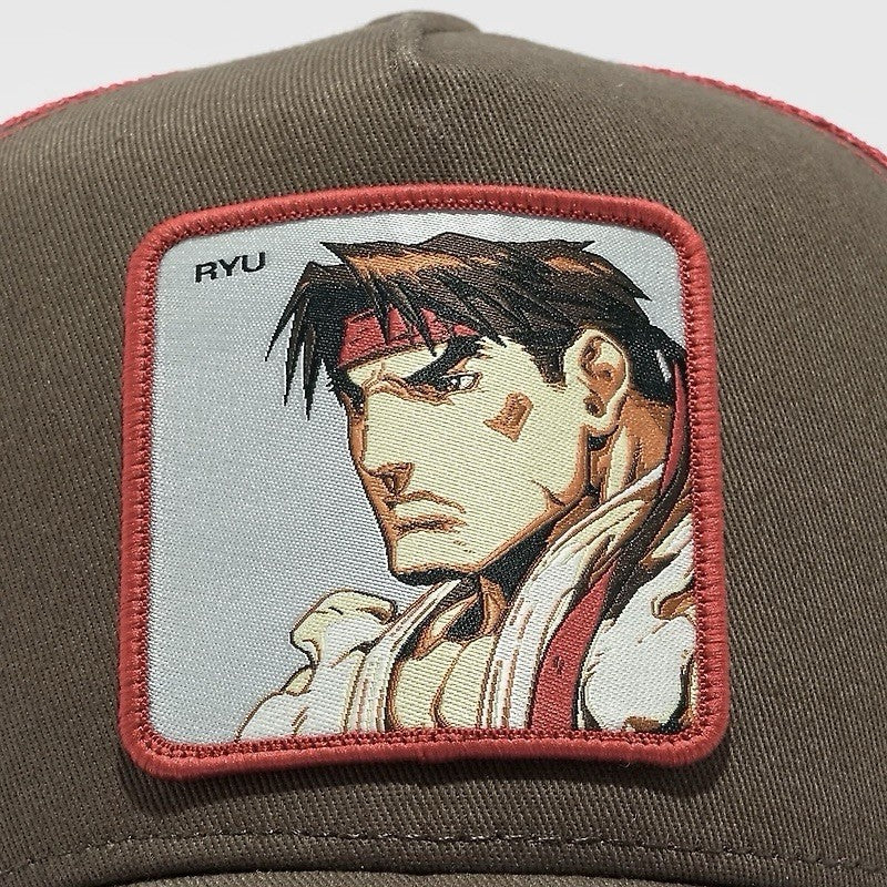 CAPSLAB x Street Fighter Ryu Trucker Hat Snapback Mesh Anime Cap